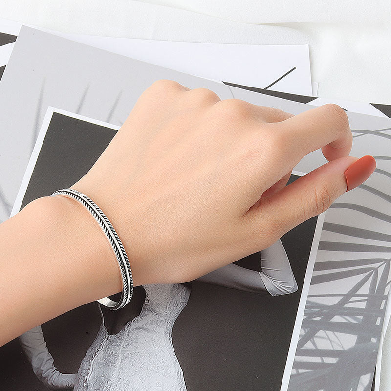 Korean Style Simple Handmade Retro Feather Leaf Personalized Bracelets