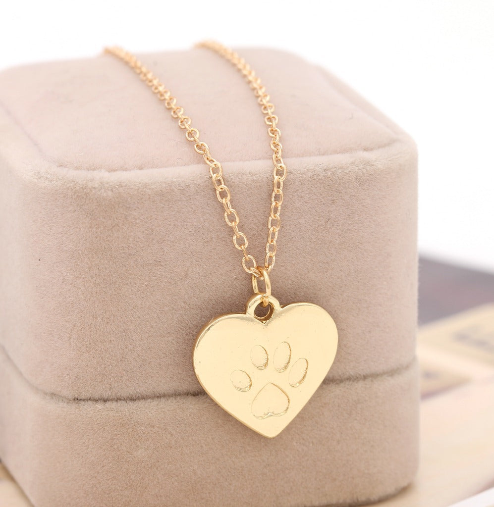 Fashion Personality Love Dog's Paw Alloy Necklaces