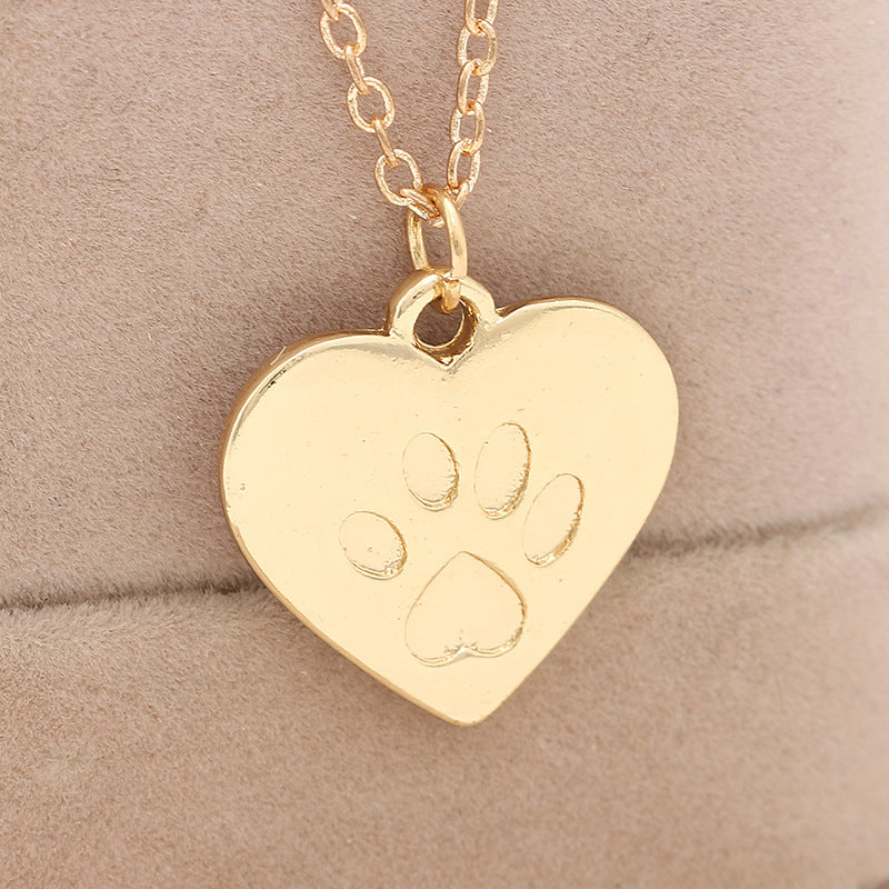 Fashion Personality Love Dog's Paw Alloy Necklaces