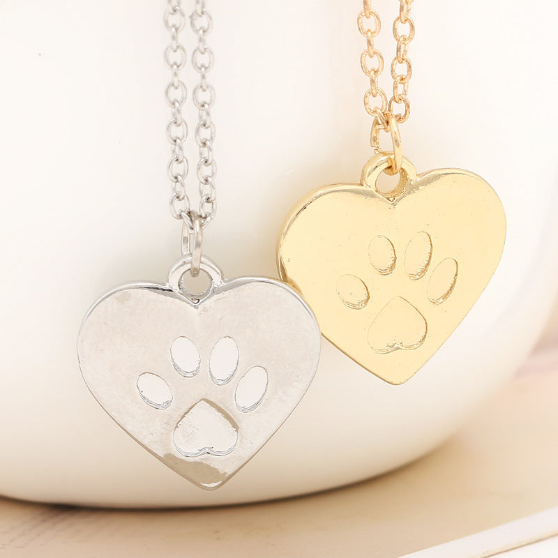 Fashion Personality Love Dog's Paw Alloy Necklaces