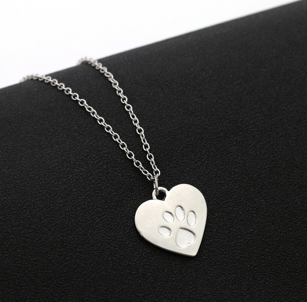 Fashion Personality Love Dog's Paw Alloy Necklaces