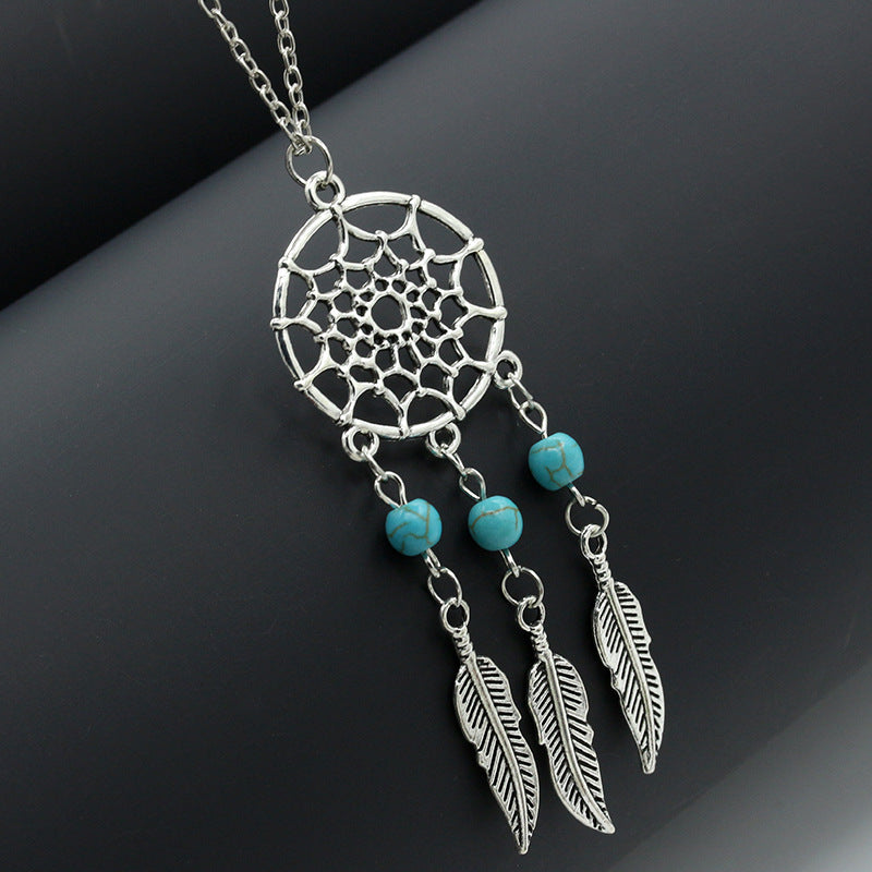 Ornament Tassel Feather Pu Bohemian Style Necklaces