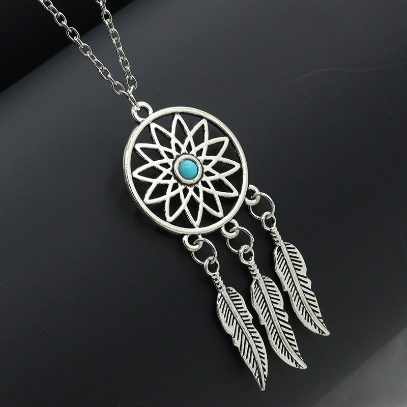 Ornament Tassel Feather Pu Bohemian Style Necklaces