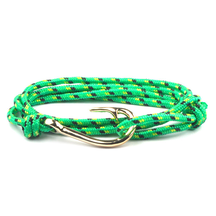 Vikings Style Navy Fishhook Anchor Chain Trendy Bracelet