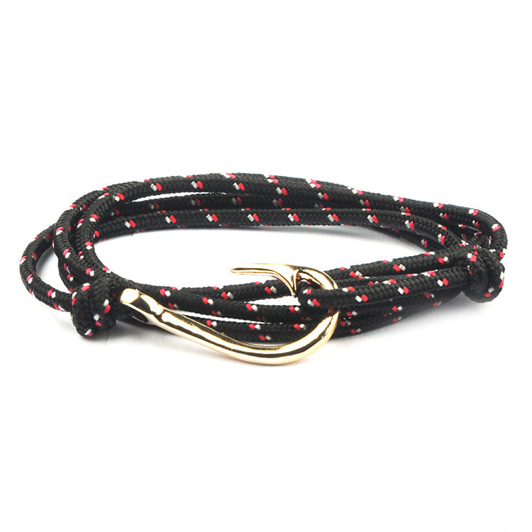 Vikings Style Navy Fishhook Anchor Chain Trendy Bracelet