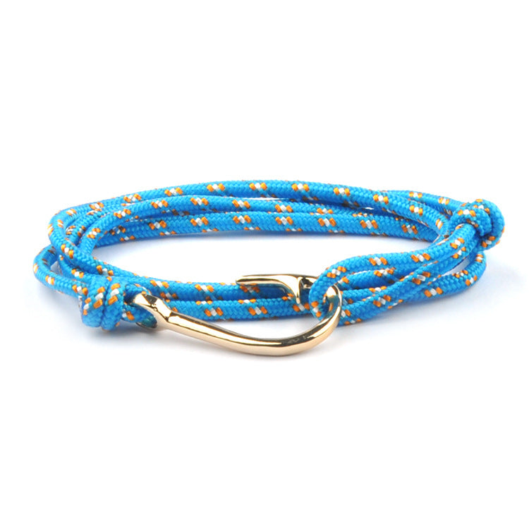Vikings Style Navy Fishhook Anchor Chain Trendy Bracelet