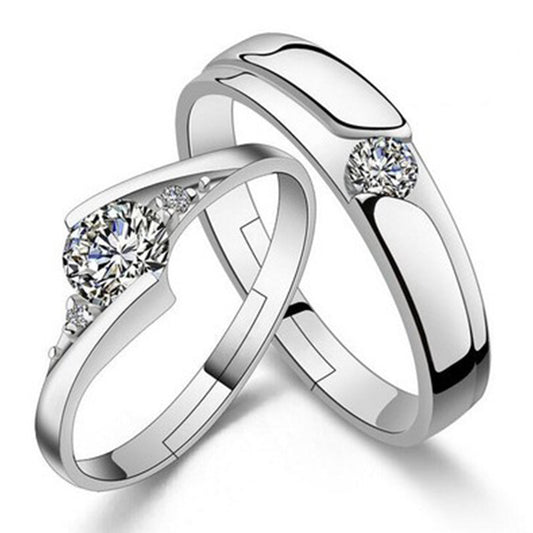 Women's & Men's Heart Decoration Couple For And Korean Rings