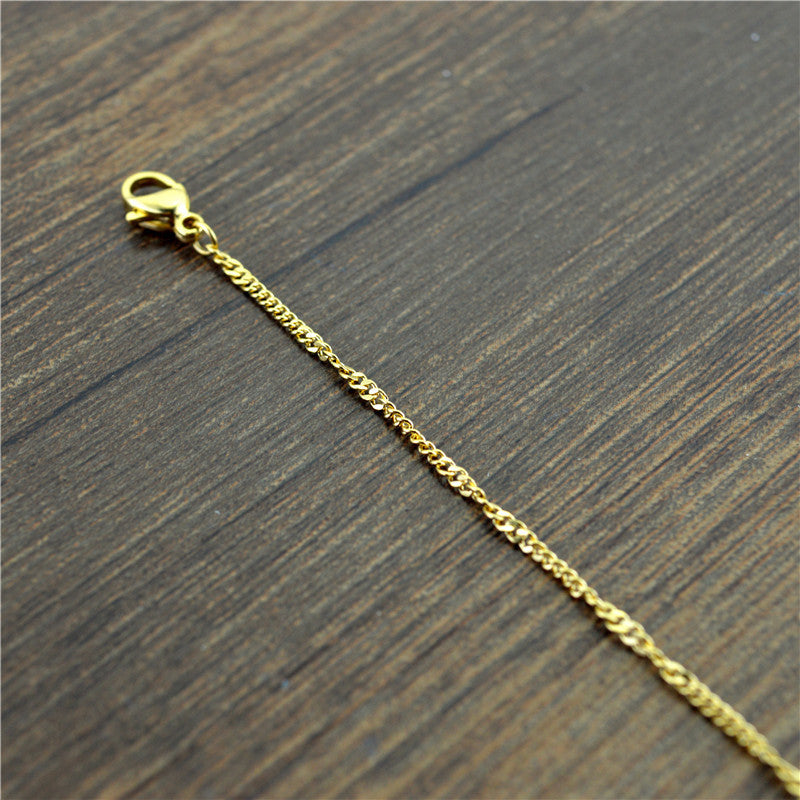 Titanium Steel Twisted Piece Chain Stainless Electroplated Jewelry Accessories