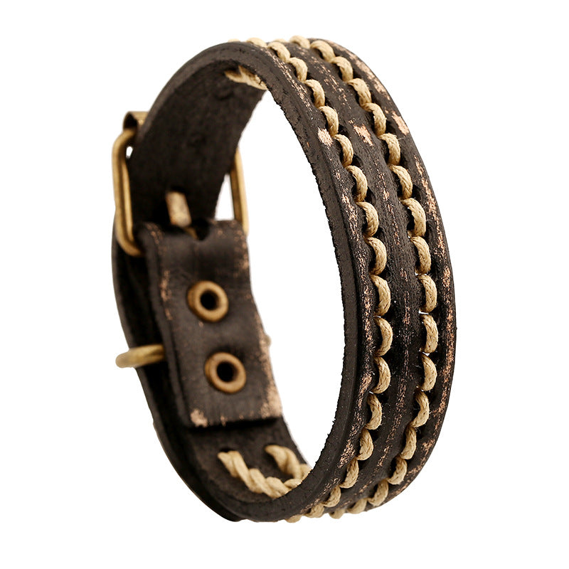 Accessoires pour hommes à l'étranger, bijoux, bracelets tissés Vintage simples