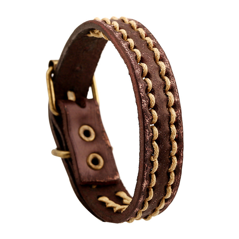 Accessoires pour hommes à l'étranger, bijoux, bracelets tissés Vintage simples