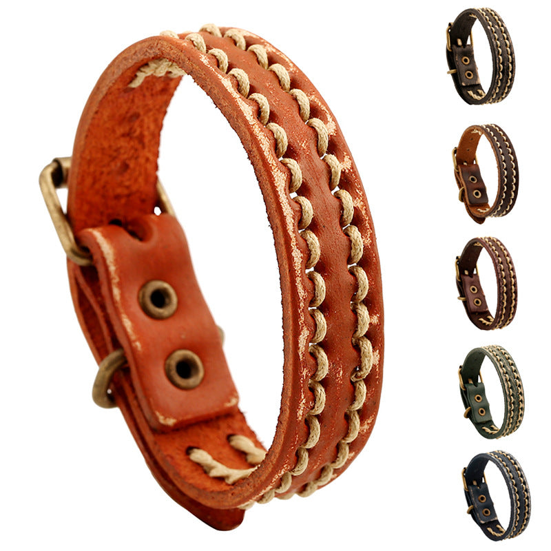 Men's Accessories Abroad Jewelry Simple Vintage Weave Bracelets