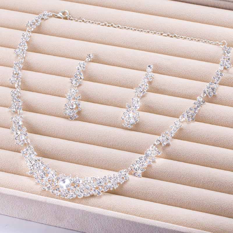 Bridal Alloy Two-piece Suit Crystal Wedding Jewelry Set