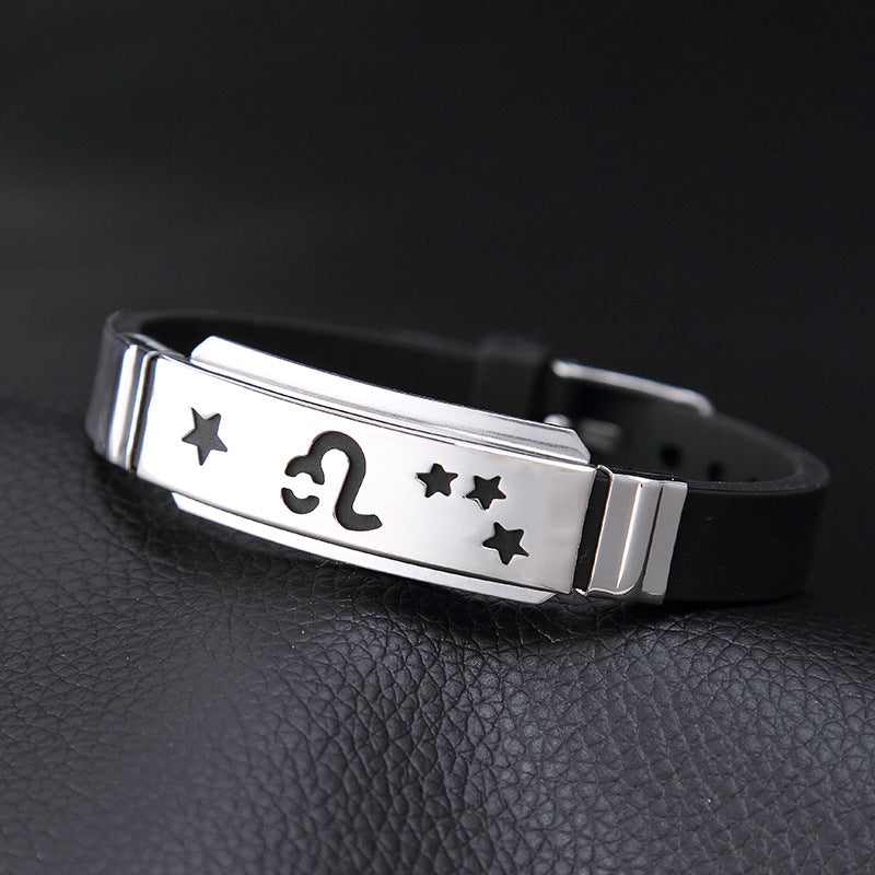 Steel Watch Band Couple Gift Lettering Silicone Stainless Bracelets