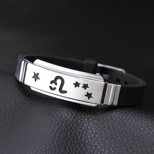 Stahl-Uhrenarmband, Paar-Geschenk, Schriftzug, Silikon-Edelstahlarmbänder