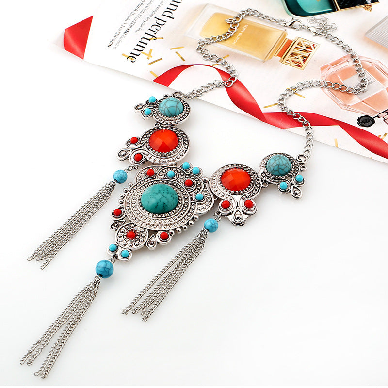 Chain Tassel Alloy Simple Fashion Gem Necklaces