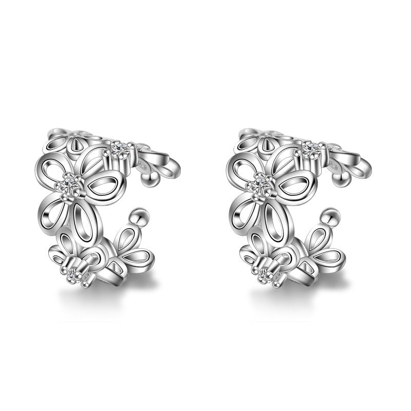Durable Korean Fashion Rose Fresh Flower Ear Clip