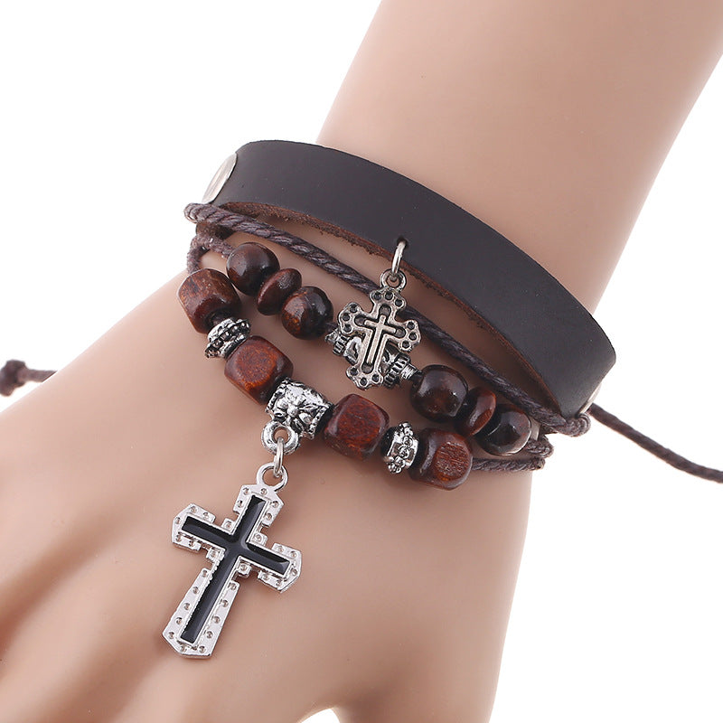 Jewelry Personalized Beaded Cattle Leather Simple Bracelets