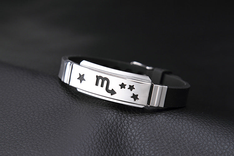 Steel Watch Band Couple Gift Lettering Silicone Stainless Bracelets