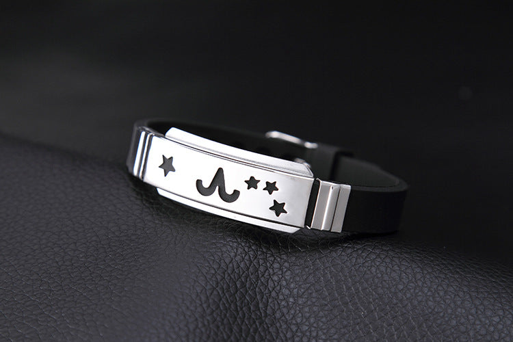 Bracelet de montre en acier Couple cadeau lettrage Bracelets en acier inoxydable en Silicone