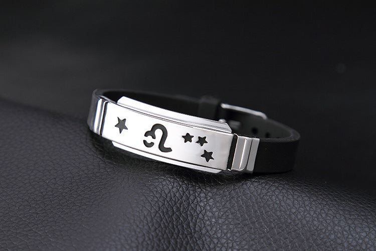 Bracelet de montre en acier Couple cadeau lettrage Bracelets en acier inoxydable en Silicone