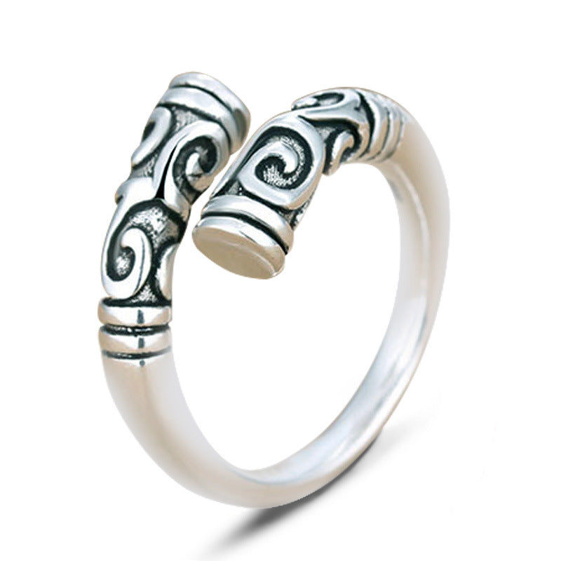 Women's & Men's Sier Plated Index Finger Open Of Ring