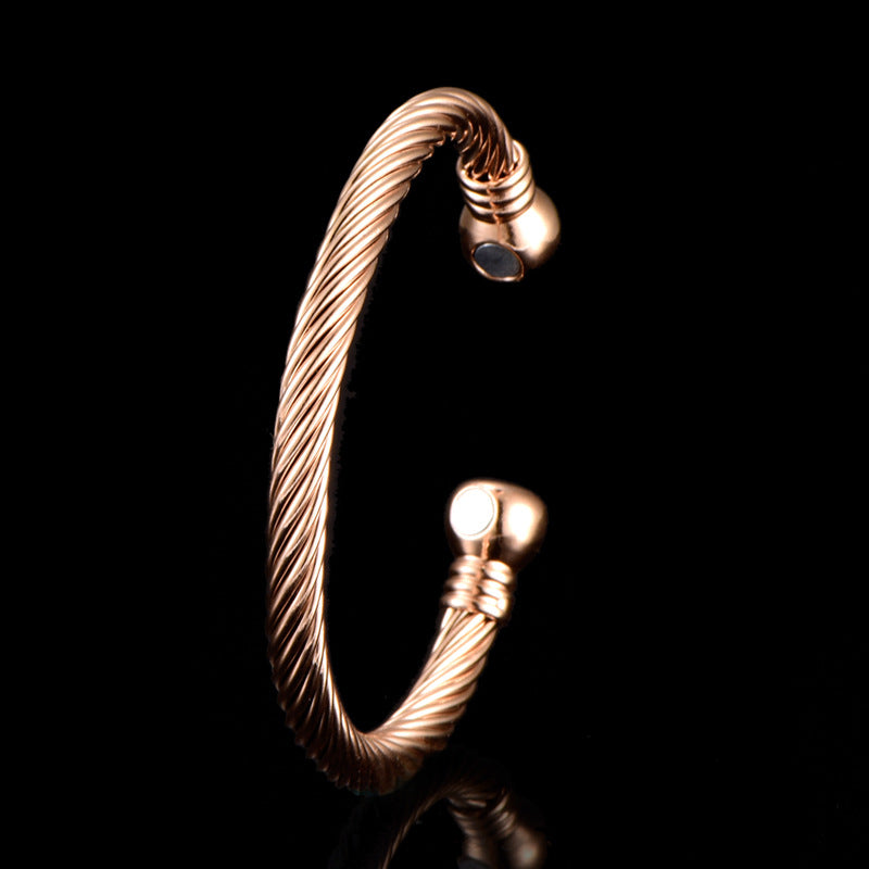 Women's European Gold Health Two Beads Gold-plated Bracelet