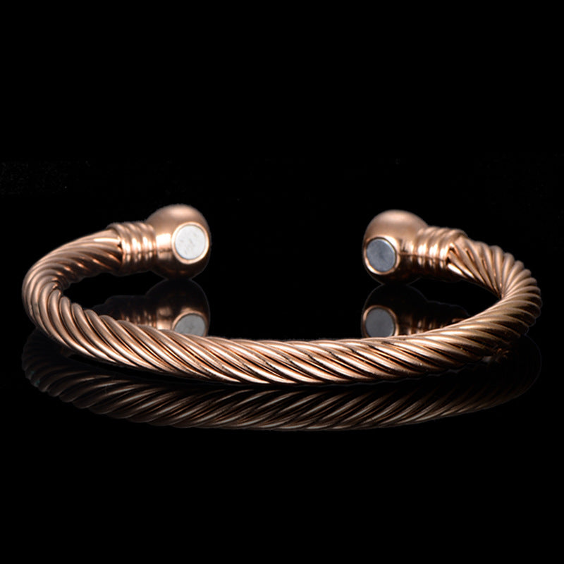 Women's European Gold Health Two Beads Gold-plated Bracelet