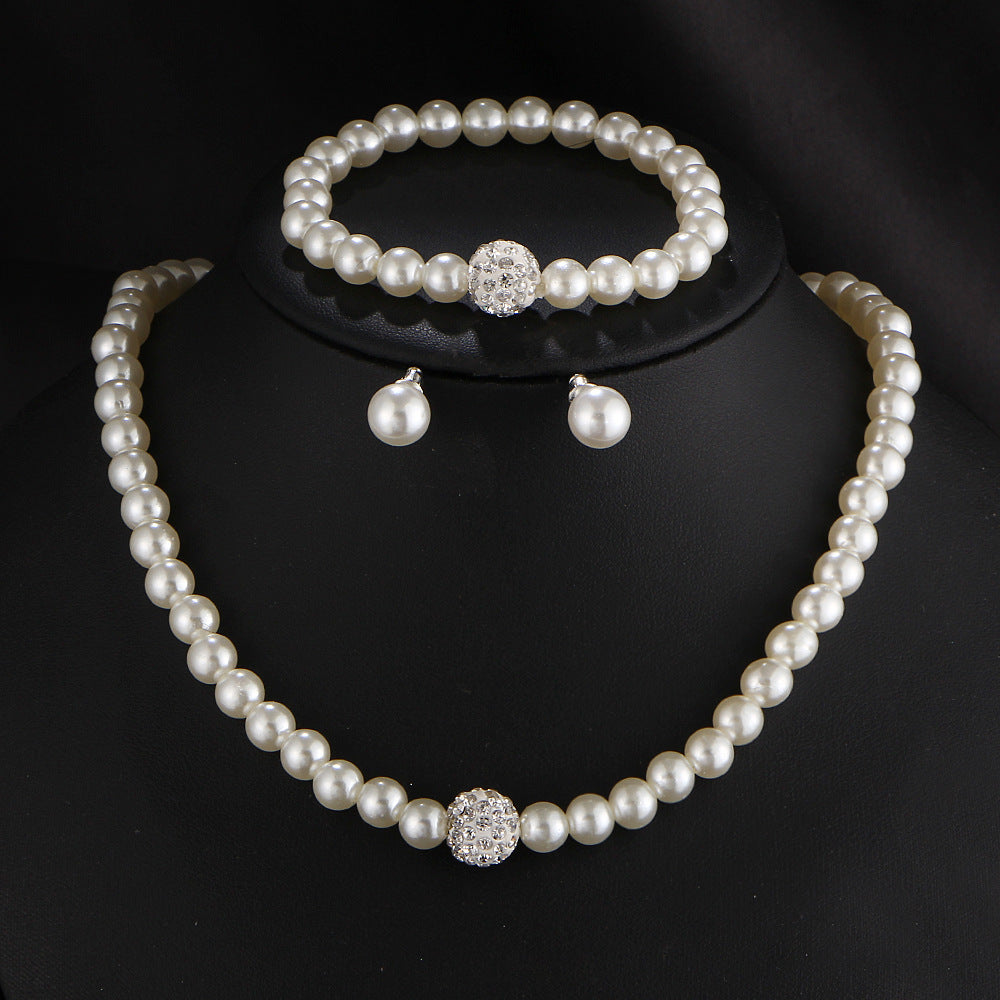 Bridal Sweater Chain Kit Spot Drill Artificial Pearl Jewelry Set