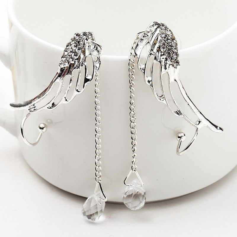 Clip d'oreille ailes d'ange sans piercing boucles d'oreilles personnalisées et capricieuses