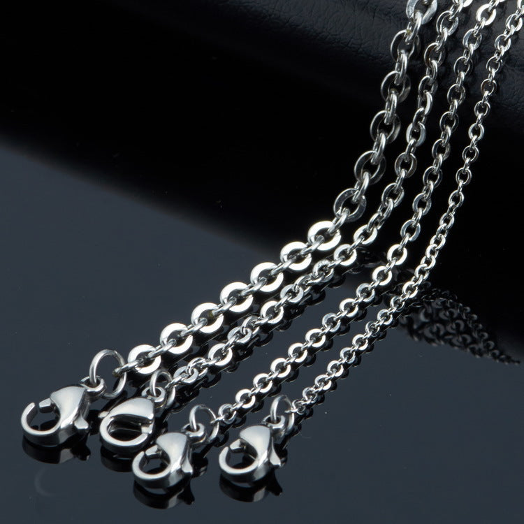 Women's & Men's Steel With Stainless Hammer Cross Crushed O-shaped Necklace