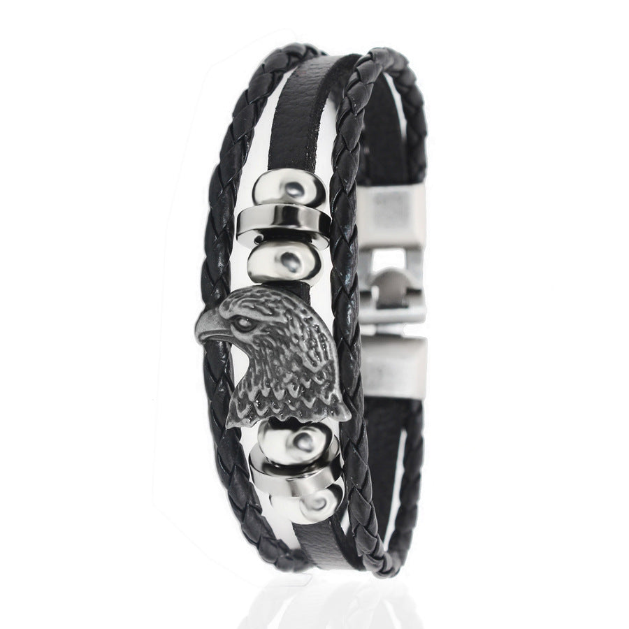 Herren Anker Rindsleder Kette Punk Vintage Schmuck Armbänder