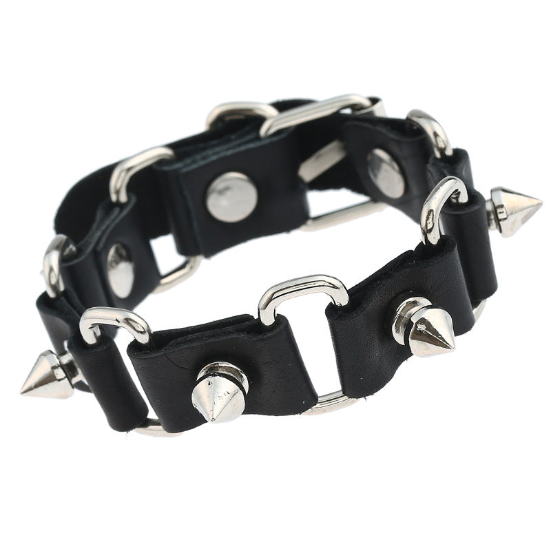 Herren Ornament Einfache Rindsleder Personalisierte Punk-Armbänder