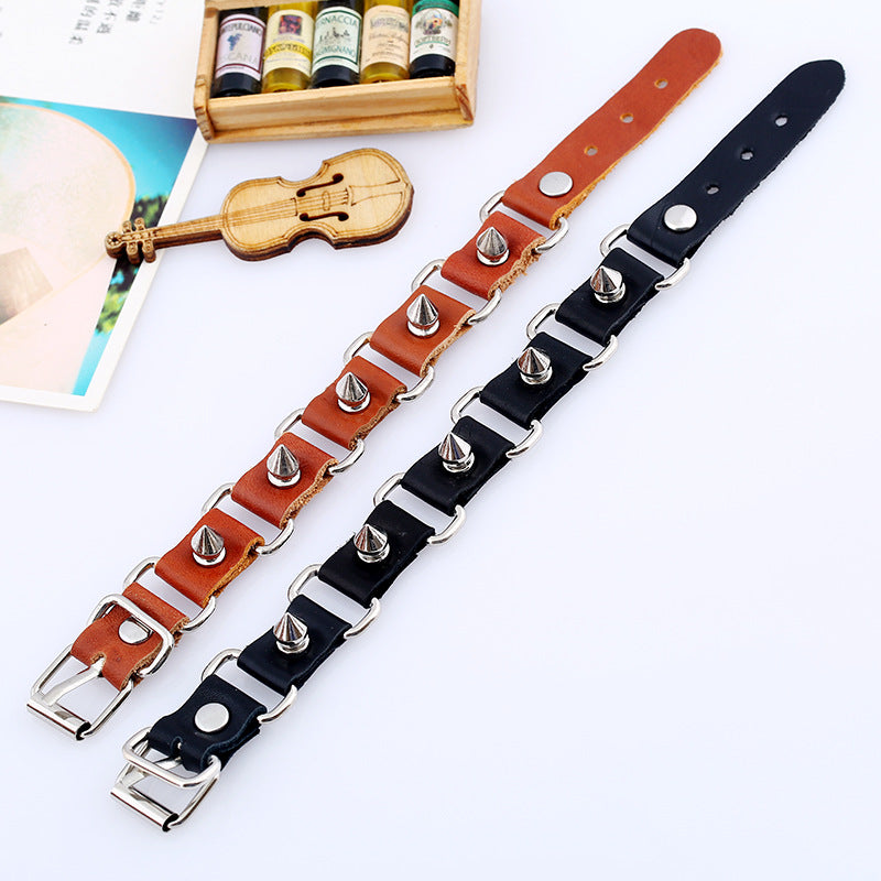 Men's Ornament Simple Cattle Leather Personalized Punk Bracelets