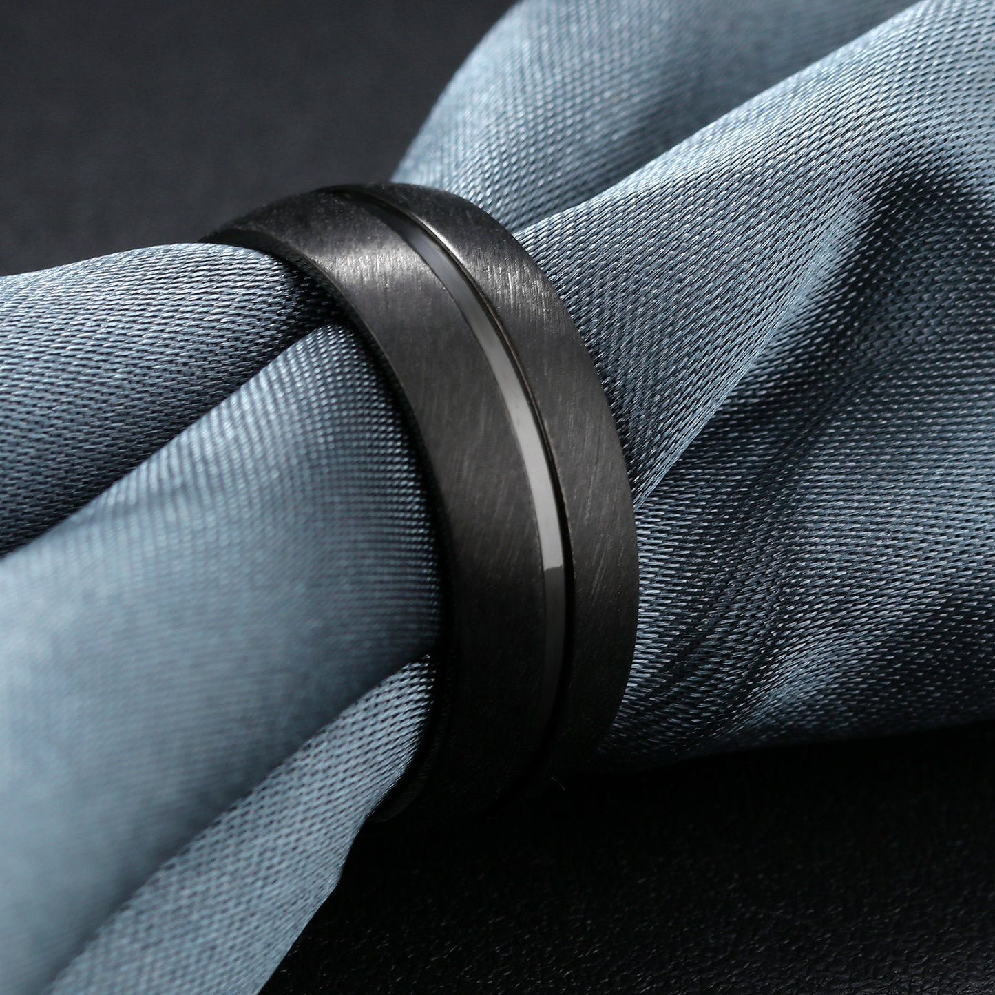 Men's Ornament Creative Titanium Steel Black Rings