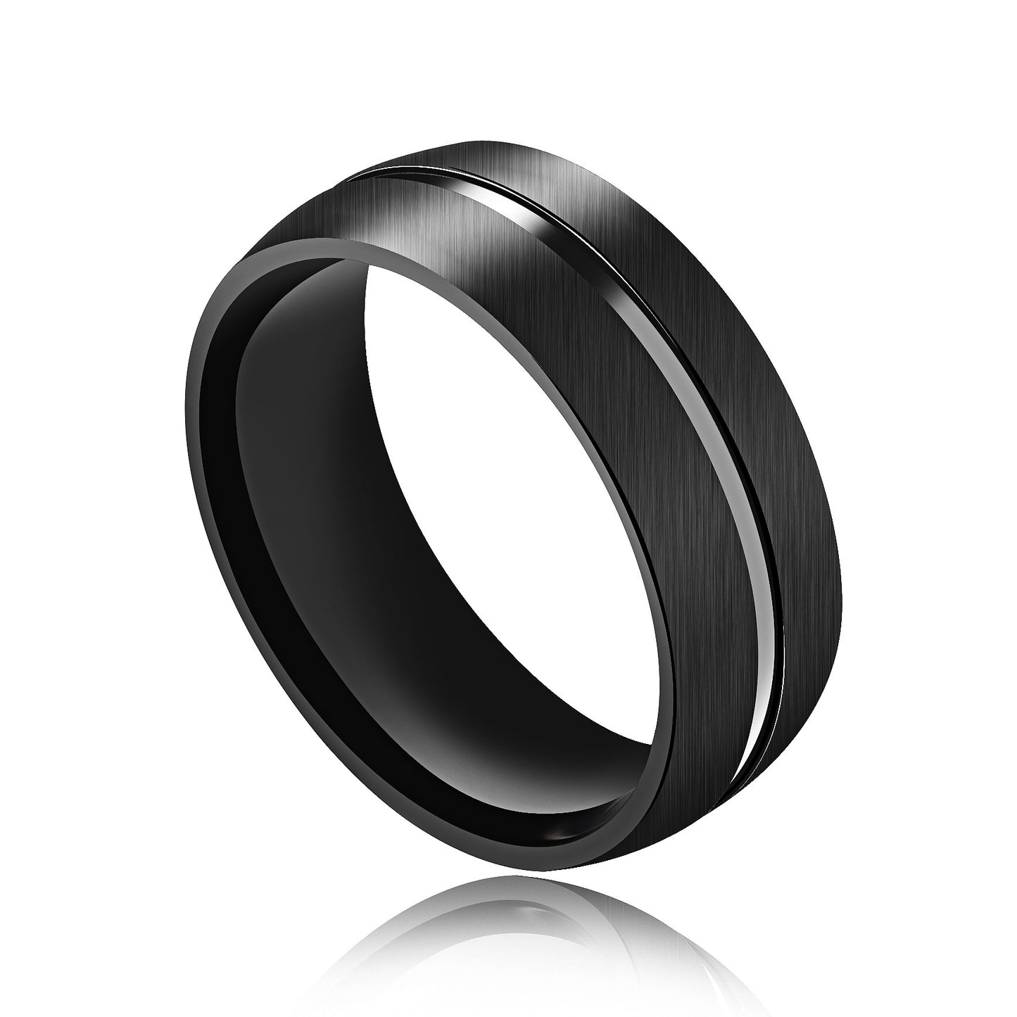 Men's Ornament Creative Titanium Steel Black Rings