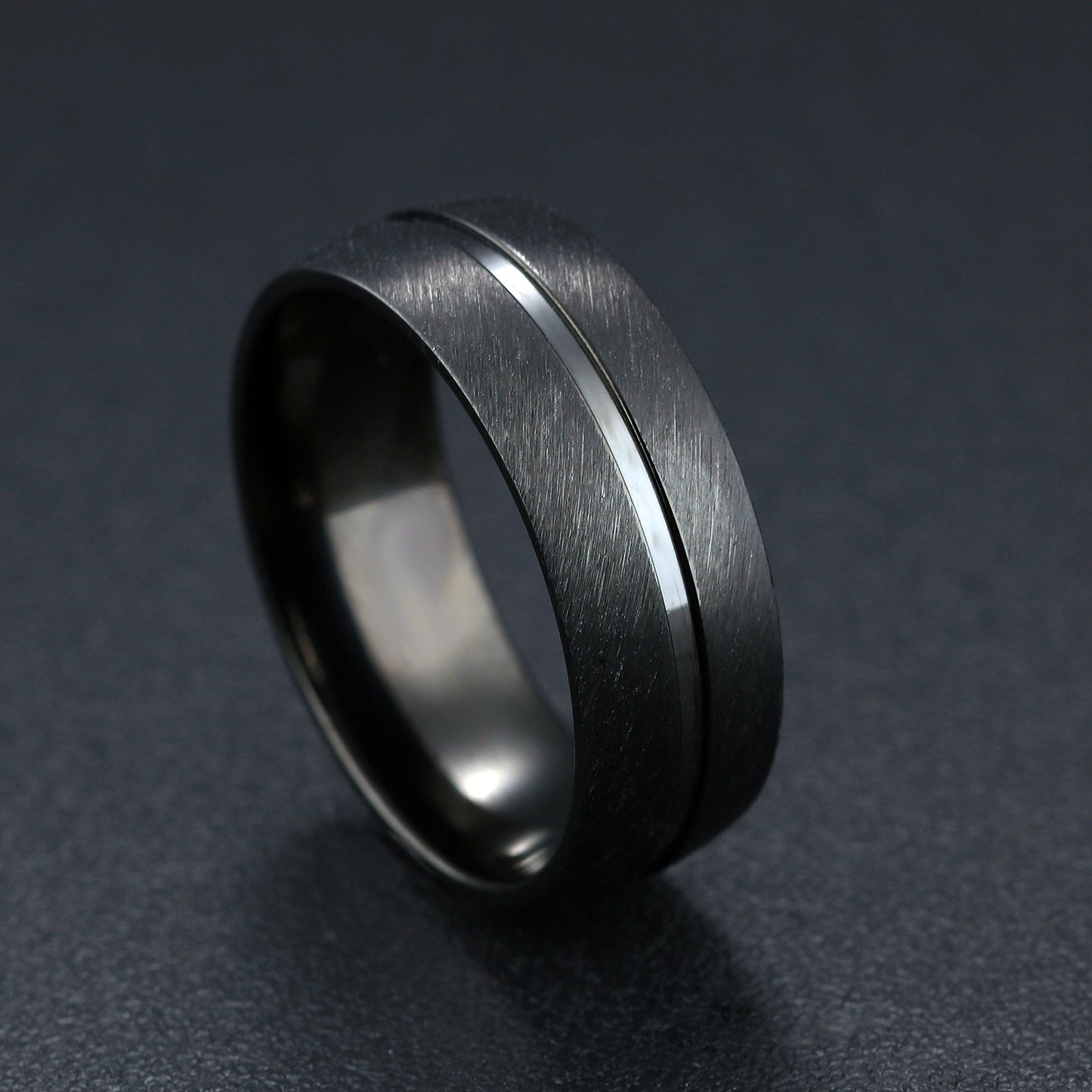 Men's Ornament Creative Titanium Steel Black Rings