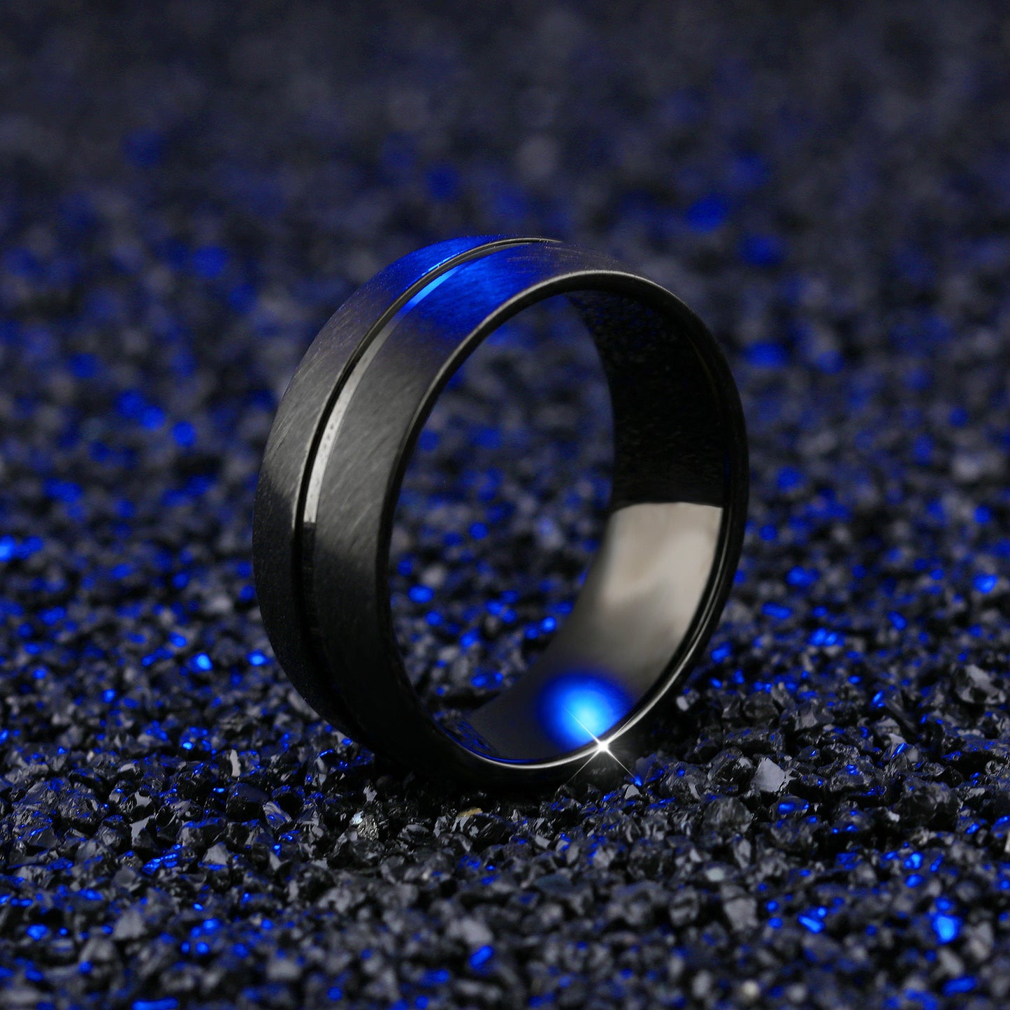 Men's Ornament Creative Titanium Steel Black Rings