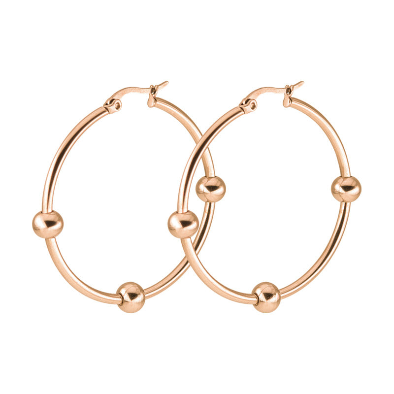 Women's Korean Style Titanium Steel Simple Exaggerated Large Clip Retro Bracelets