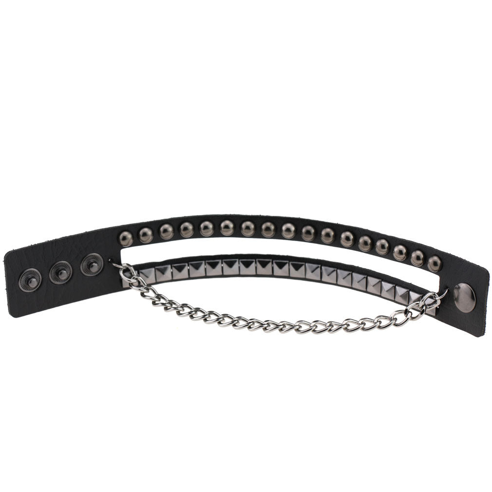 Fashion Square Round Rivet Iron Chain Bracelets