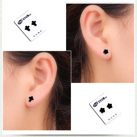 Black Magnet Ear Korean Style Acrylic Earrings