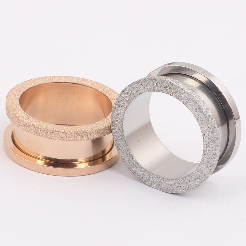 Auricle Stainless Steel Large Surface Frosted Ear Extender Human Body Stud Earrings