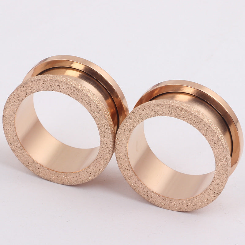 Auricle Stainless Steel Large Surface Frosted Ear Extender Human Body Stud Earrings