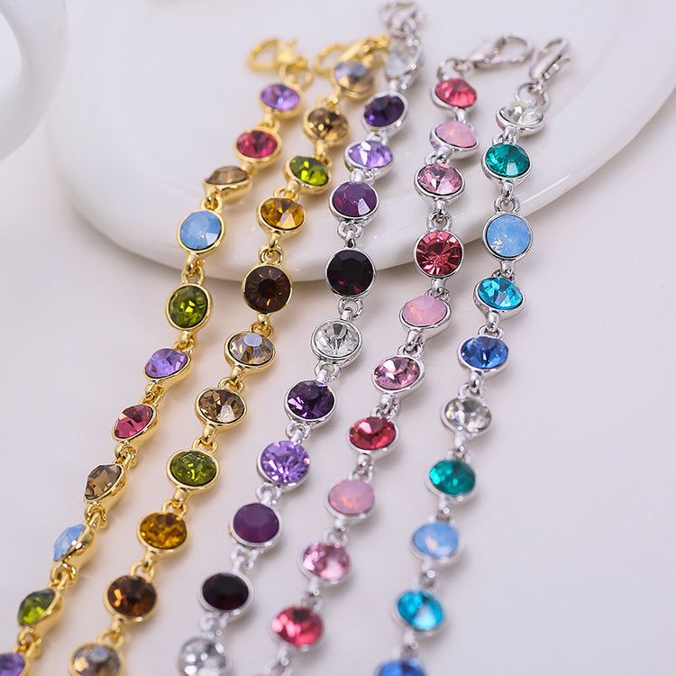 Women's Colorful Crystal Korean Style Jewelry Live Bracelets