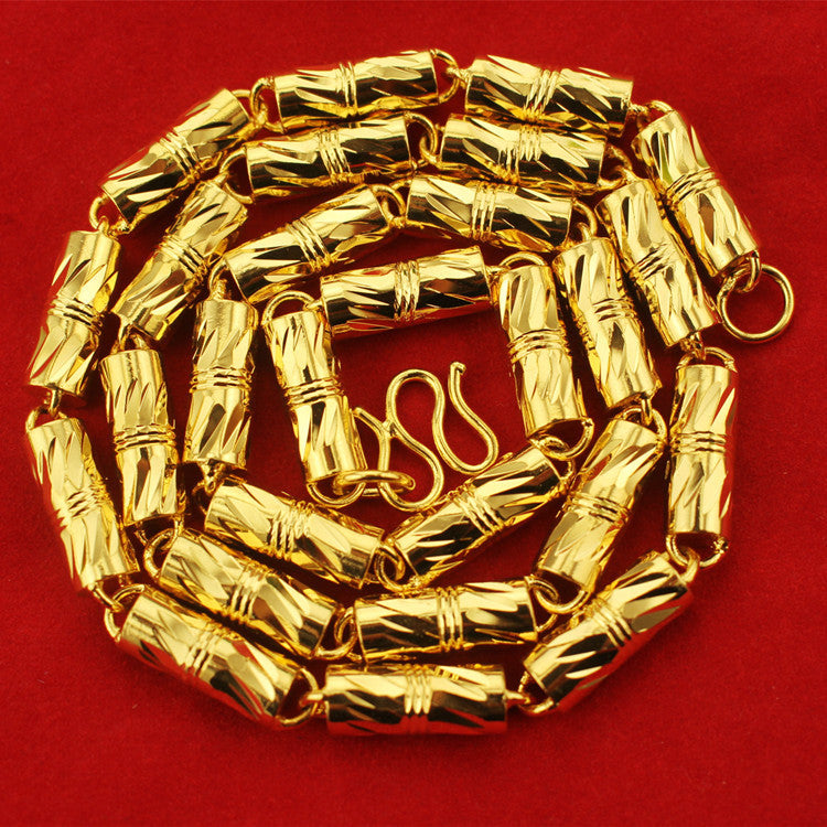 Men's Gold-plated Live Broadcast Alluvial Gold South African Tin Necklace