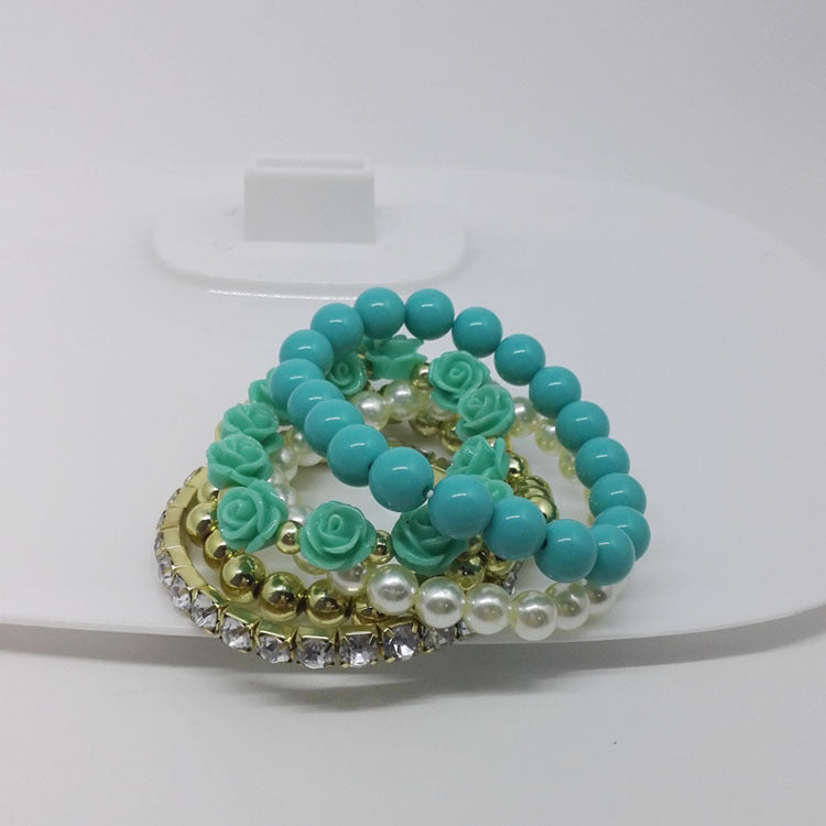 Korean Fashion Style Sweet Rose Elastic Bracelet