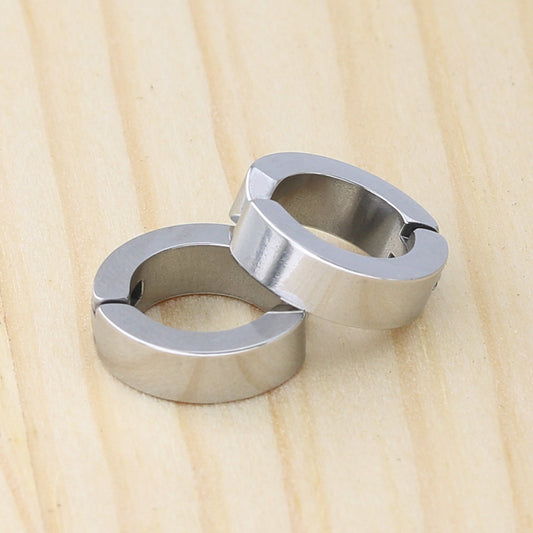 Men's Hip Hop Punk Titanium Steel No Piercing Earrings