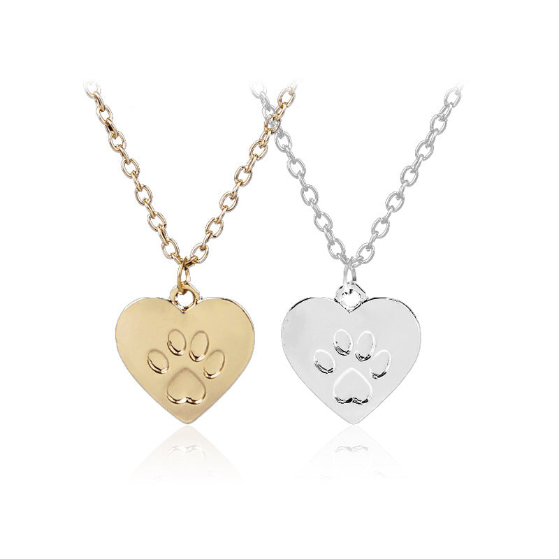 Fashion Personality Love Dog's Paw Alloy Necklaces