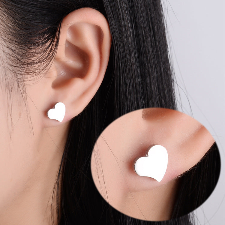 Clear Face Stainless Steel Personality Fashion Earrings