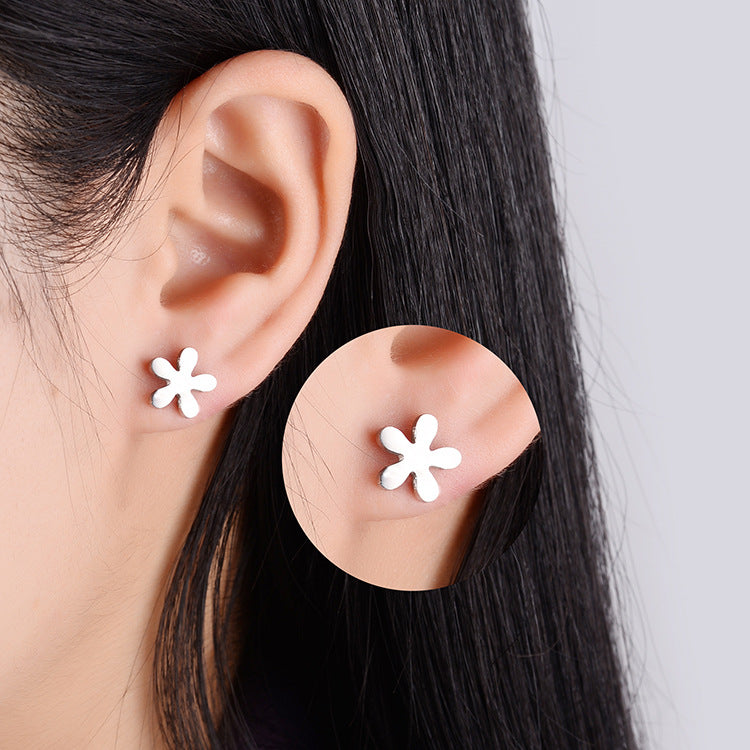 Clear Face Stainless Steel Personality Fashion Earrings
