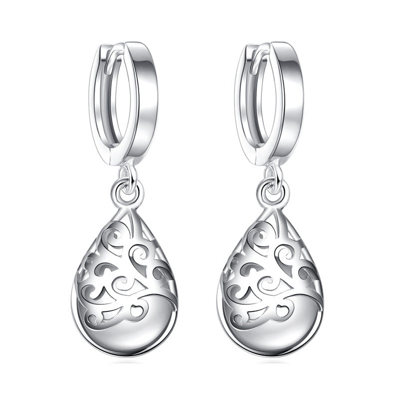 Boucles d'oreilles à clip d'oreille inférieur plaqué argent Totem pour femmes